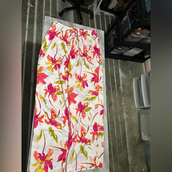Anne Klein Multicolor Floral Pants size small - Picture 1 of 6